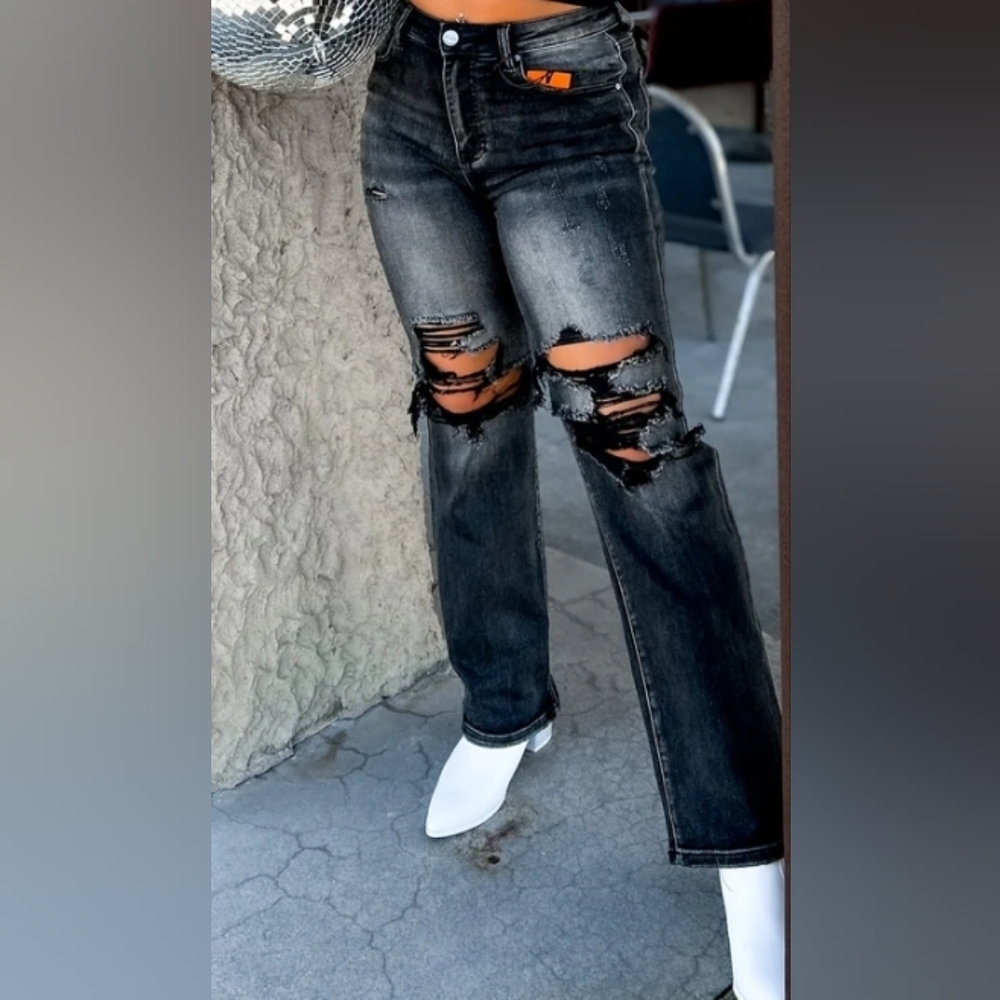 Risen high rise jeans